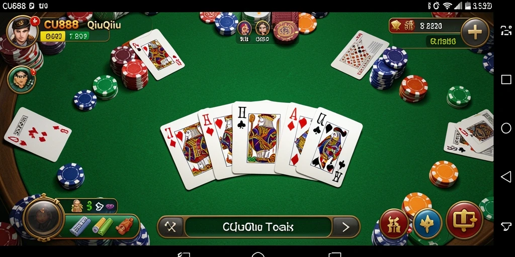 Tampilan seru gameplay QiuQiu di CU888.