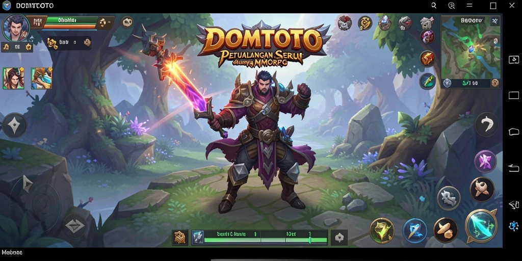 Screenshot DOMTOTO menampilkan aksi seru dalam pertarungan MMORPG.