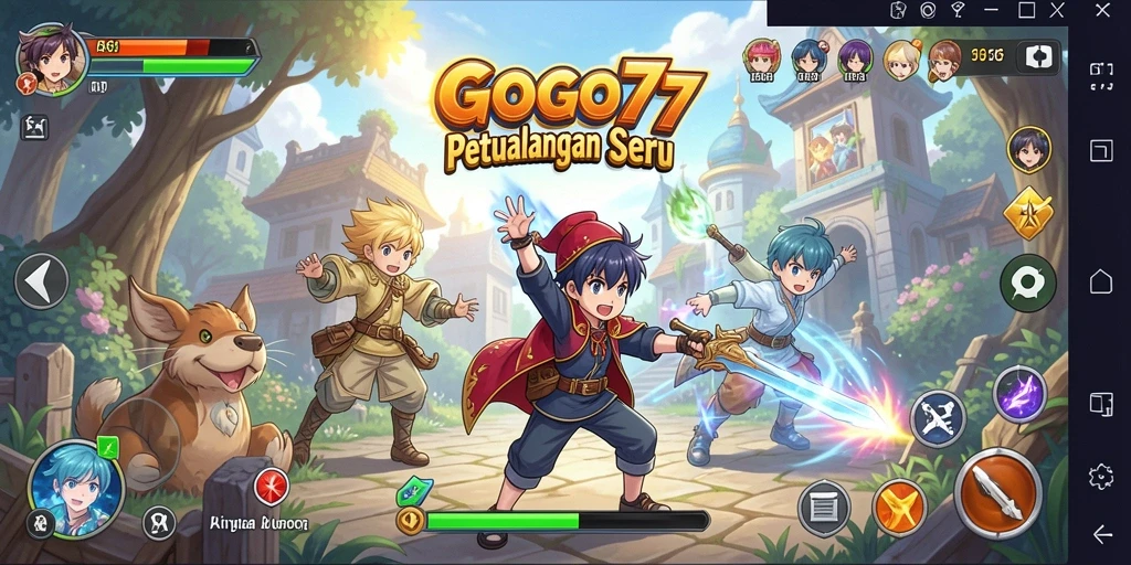 Tampilan gameplay seru dalam GOGO77 dengan karakter anime yang menarik.