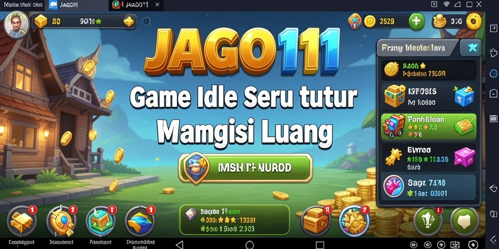 Screenshot gameplay JAGO11 menampilkan karakter yang sedang mengumpulkan sumber daya.